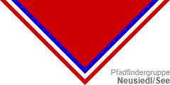 Pfadfinder-Halstuch (engl.: scout neckerchief /neckie, ital.: fazzolettone/fazzoletto scout, schwed.: Scouternas halsduk):  Neusiedl-see 