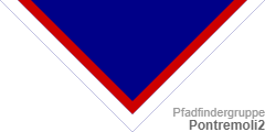 Pfadfinder-Halstuch (engl.: scout neckerchief /neckie, ital.: fazzolettone/fazzoletto scout, schwed.: Scouternas halsduk):  Pontremoli2 