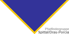 Pfadfinder-Halstuch (engl.: scout neckerchief /neckie, ital.: fazzolettone/fazzoletto scout, schwed.: Scouternas halsduk):  Spittal-Drau Porcia 