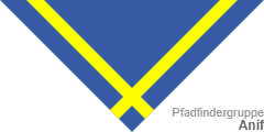 Pfadfinder-Halstuch (engl.: scout neckerchief /neckie, ital.: fazzolettone/fazzoletto scout, schwed.: Scouternas halsduk):  Anif 
