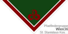 Pfadfinder-Halstuch (engl.: scout neckerchief /neckie, ital.: fazzolettone/fazzoletto scout, schwed.: Scouternas halsduk):  Wien36 